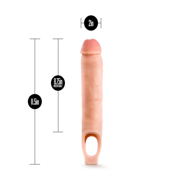 Blush Performance Plus 11.5 in. Silicone Cock Sheath Penis Extender Sling Beige