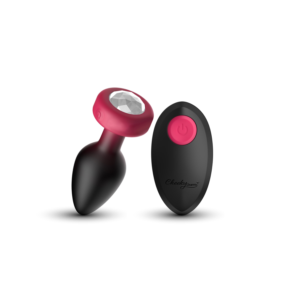 Viben - Eluxe Vibrating Clr Gem Rbyombre Plug Md With Remote - Anal Toys & Stimulators