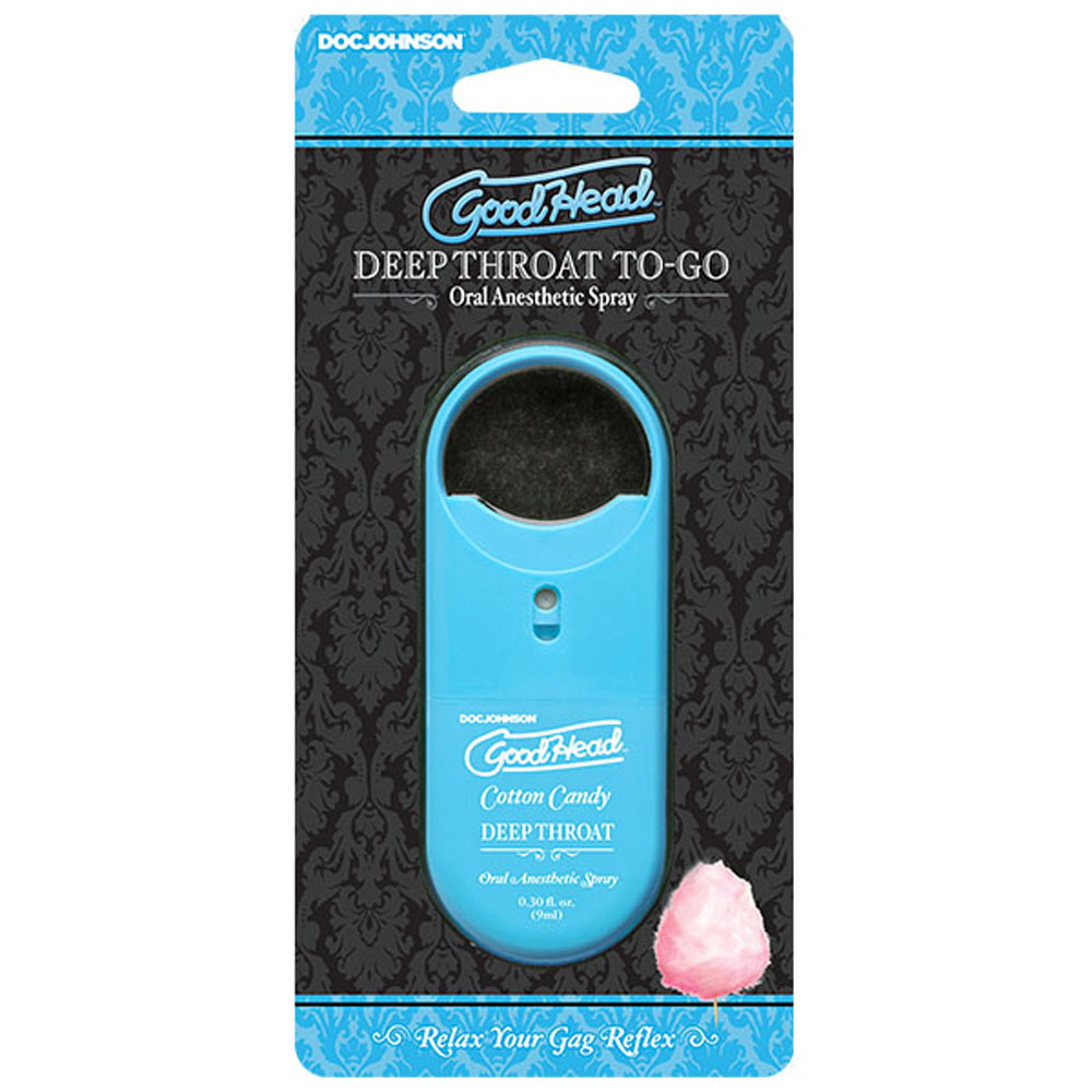 Doc Johnson - Goodhead - Deep Throat Spray to-Go - Cotton Candy - 0.30 Fl. Oz. - Lubricants, Creams & Glides