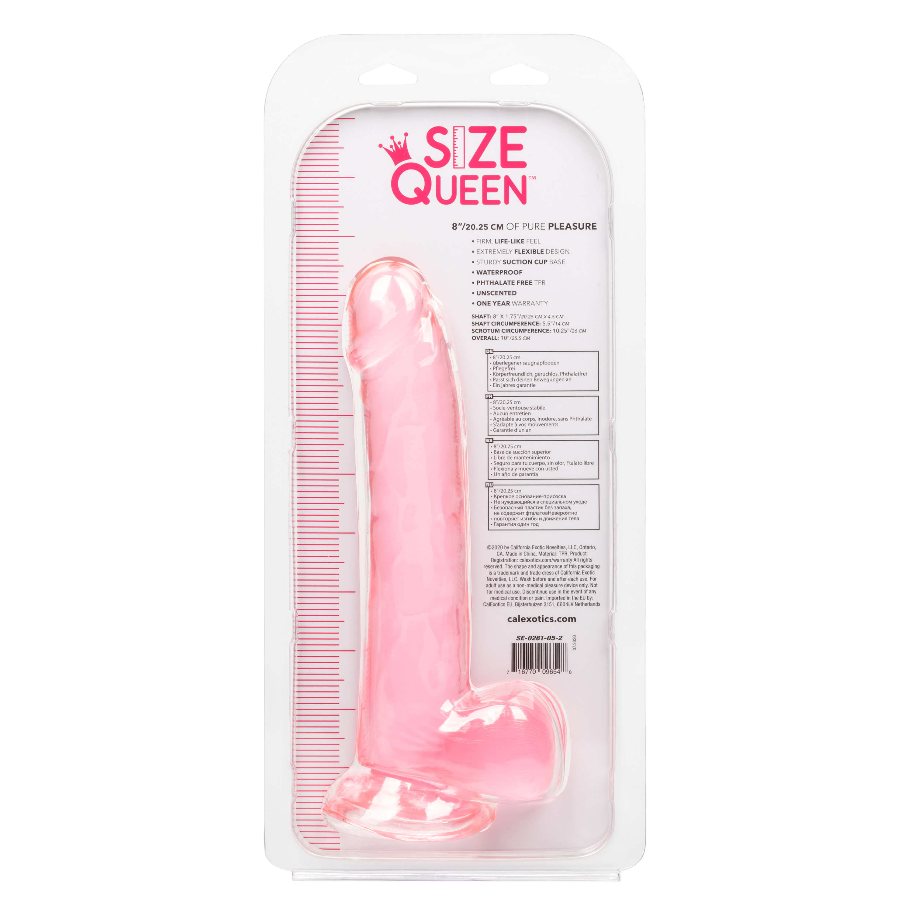 CalExotics - Size Queen 8 Inch - Pink - Dildos