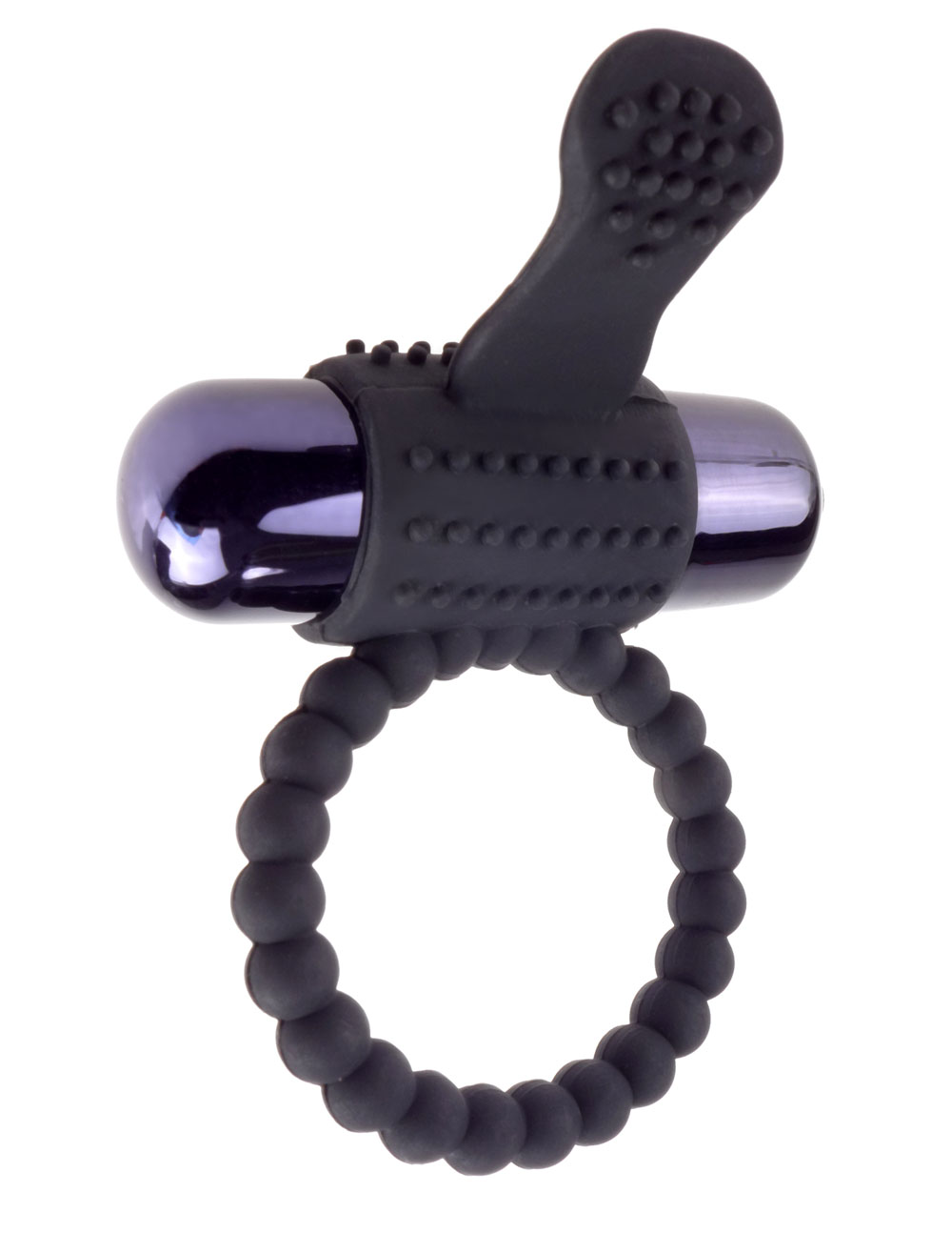 Pipedream - Fantasy C-Ringz Vibrating Silicone Super Ring With Bullet Black - Vibrators - Silicone