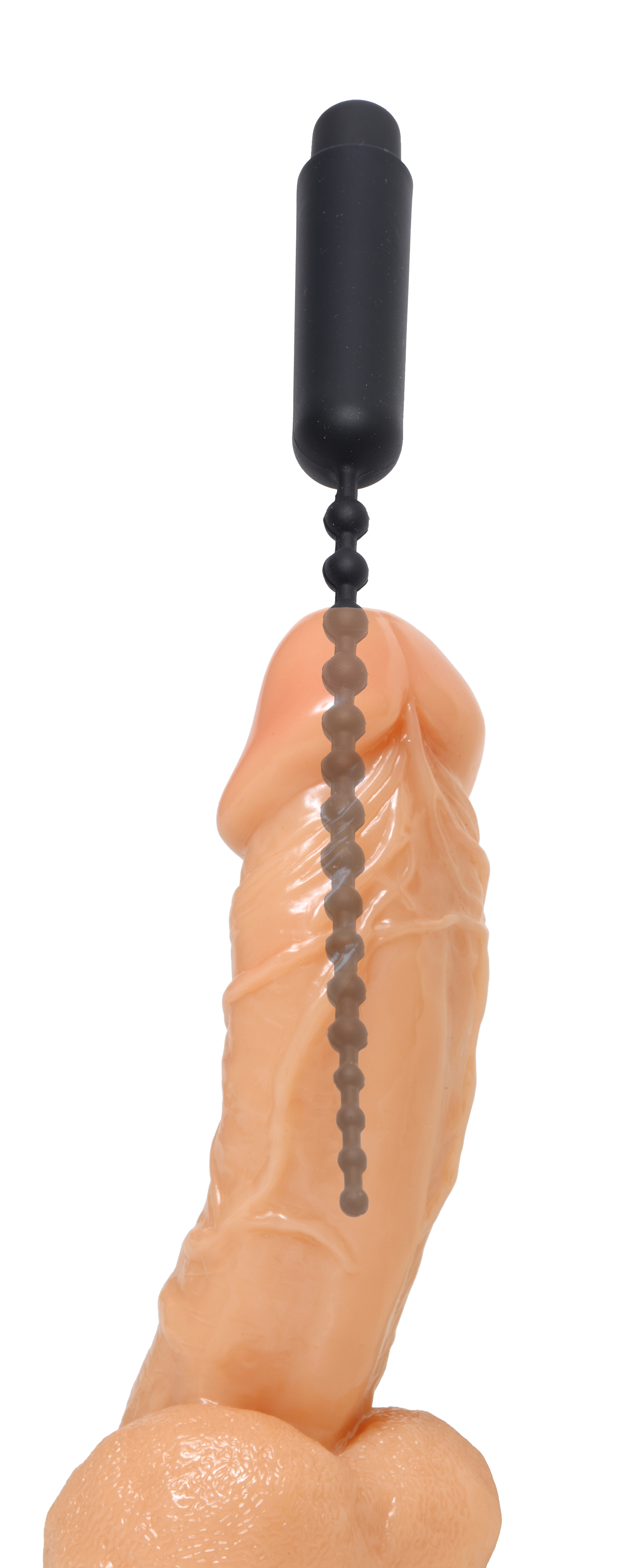 XR Brands - Dark Rod Vibrating Beaded Silicone Sound - Bondage & Fetish Toys