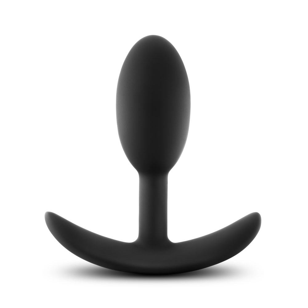 Blush - Luxe Wearable Vibra Slim Plug Small Black - Anal Toys & Stimulators - Silicone
