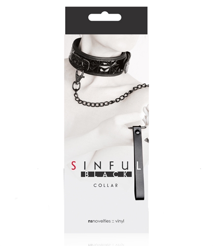 nsnovelties - Sinful Collar - Black - Bondage & Fetish Toys