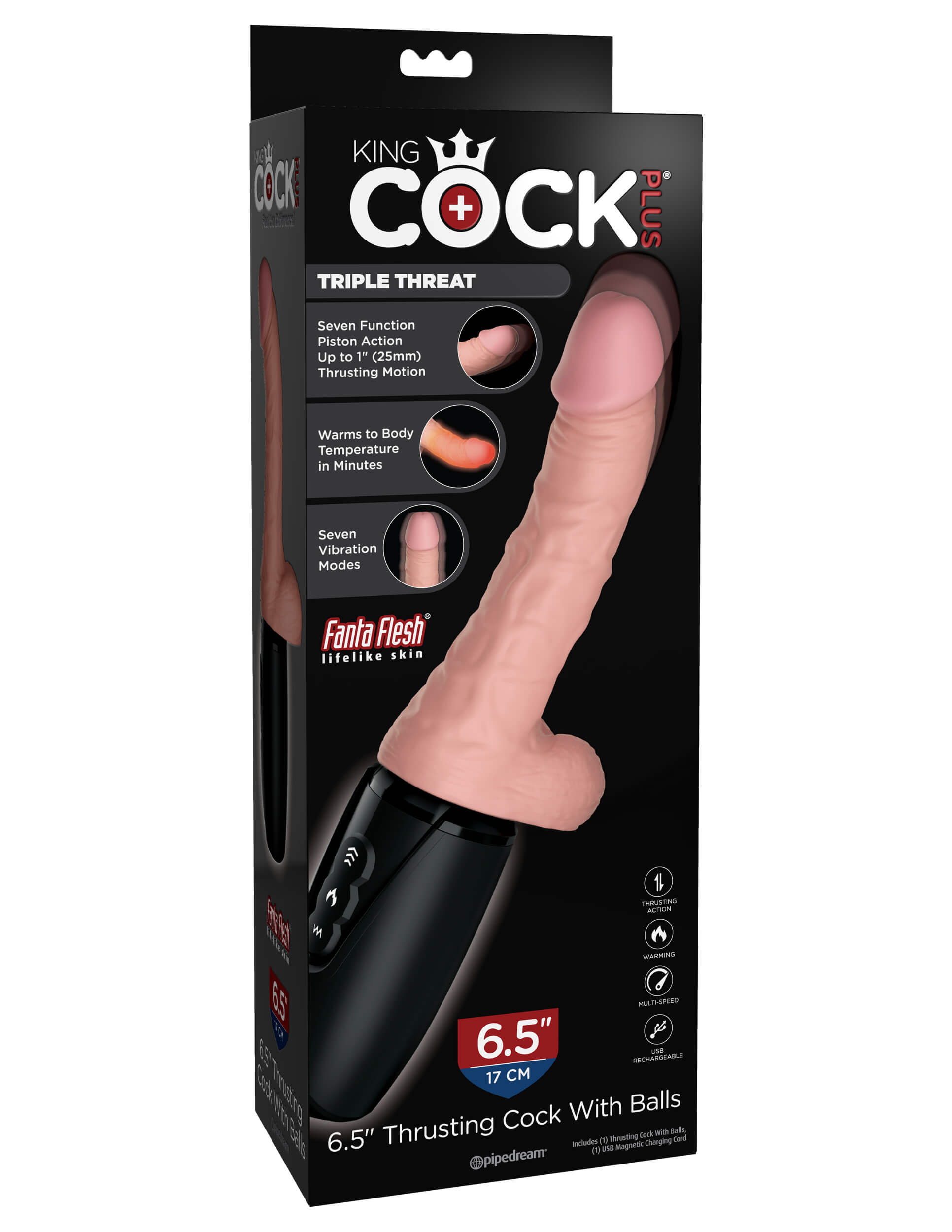 Pipedream - King Cock Thrusting Cock 6.5 Inch With Balls - Dildos