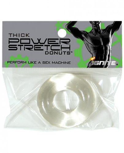 SI Novelties - Thick Power Stretch Donuts - Clear - Cockrings