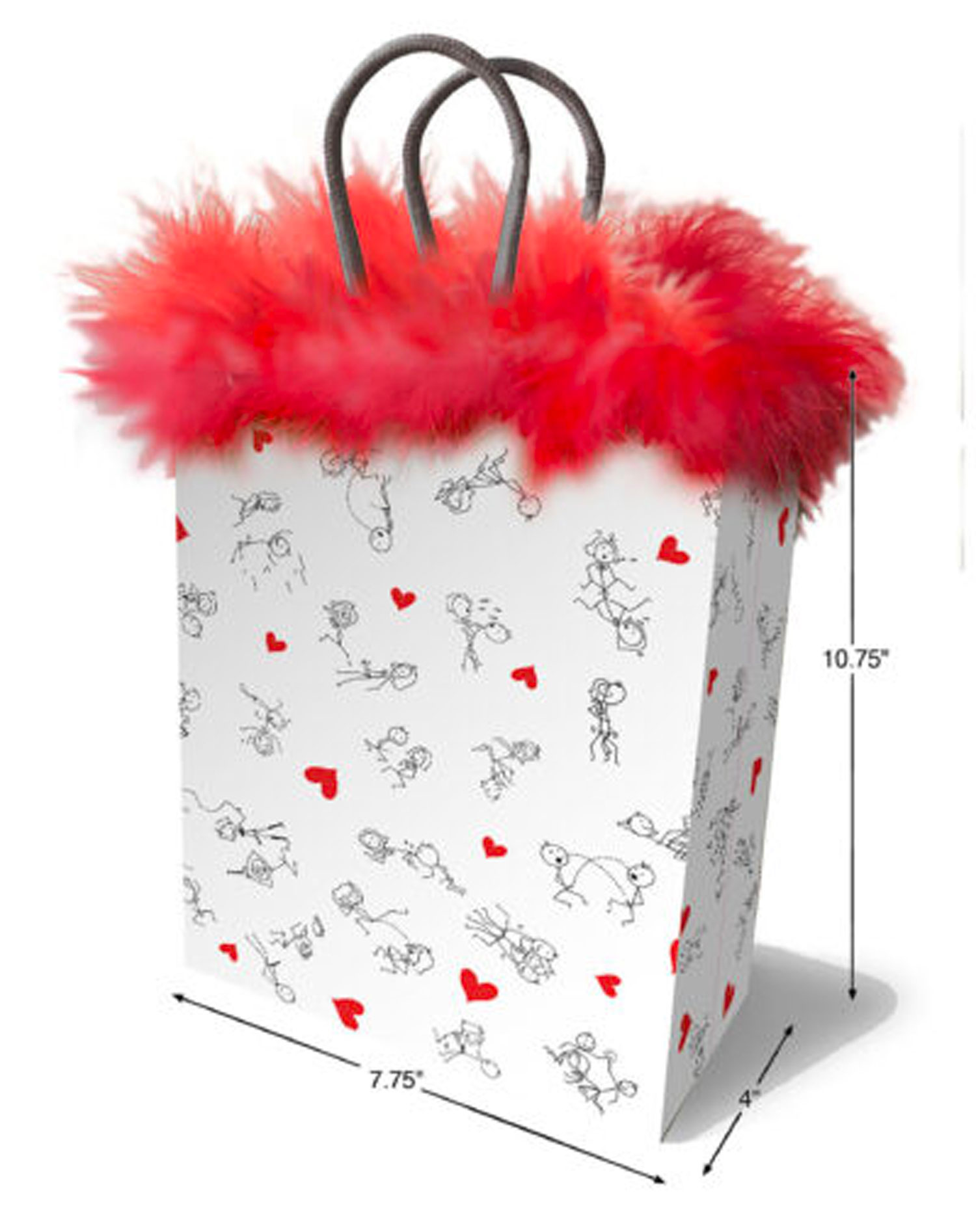 Little Genie - Stick Figures Gift Bag - Red - Gag Gifts & Novelties