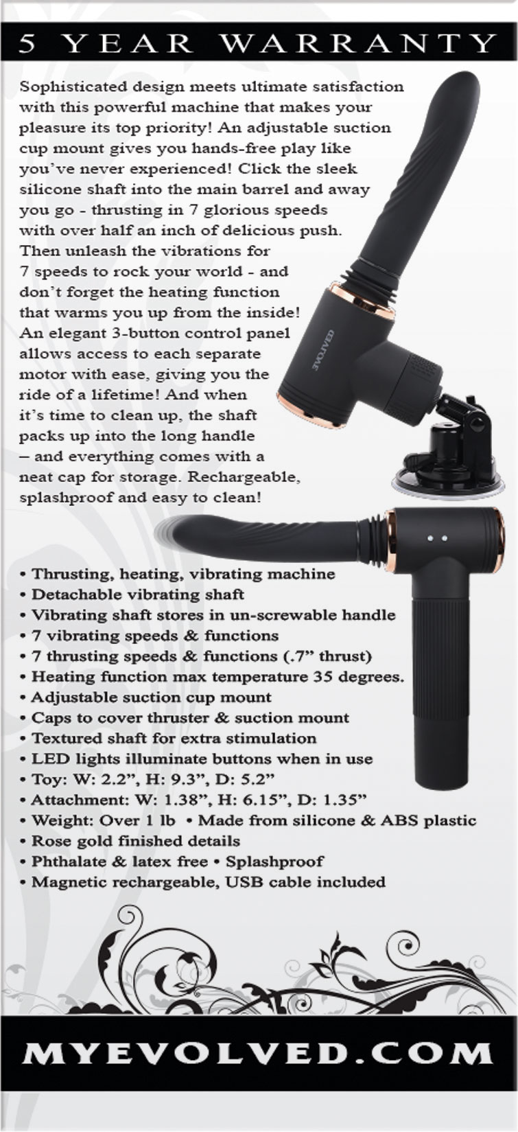 Evolved Novelties - Too Hot to Handle - Black - Eco-Friendly