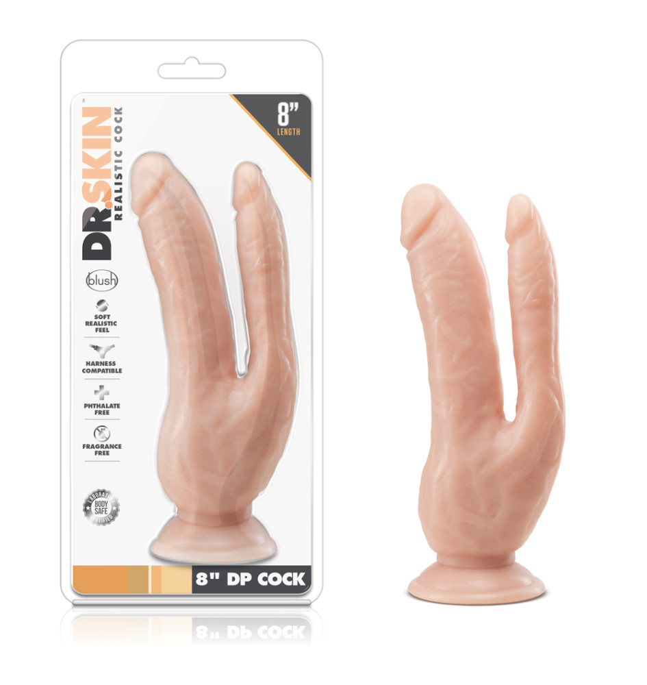 Blush - Dr. Skin - 8 Inch Dp Cock - Vanilla - Dildos