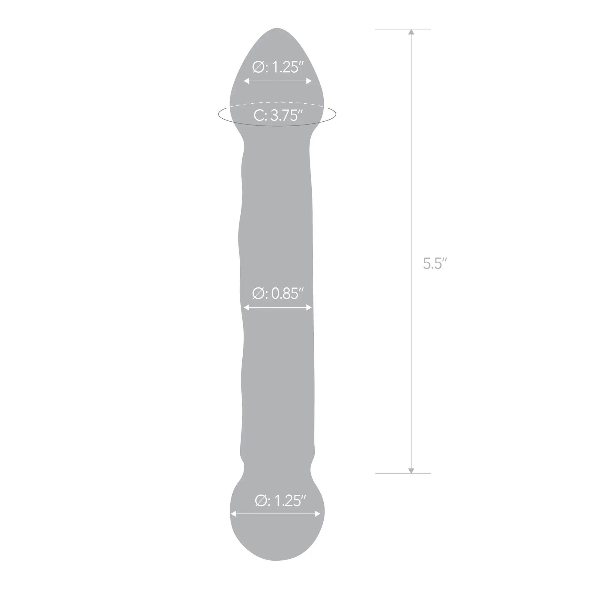 Electric Novelties - 6.5 Inch Full Tip Textured Glass Dildo - Dildos