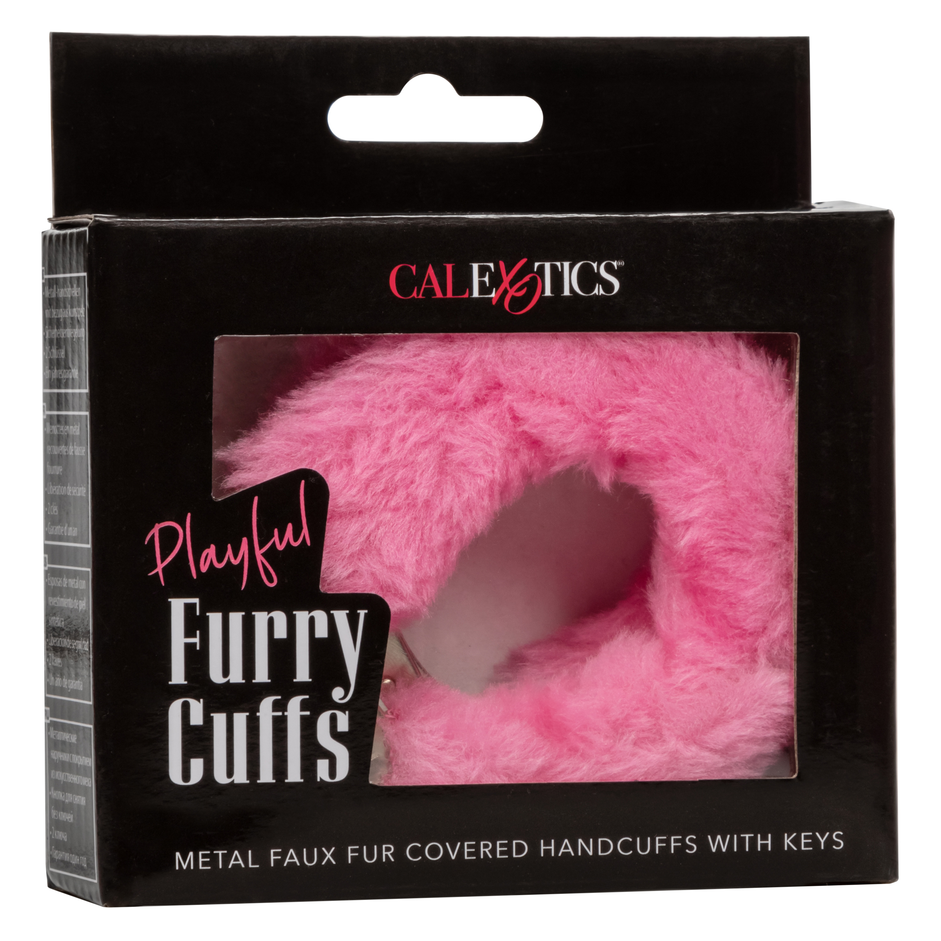 CalExotics - Playful Furry Cuffs - Pink - Bondage & Fetish Toys