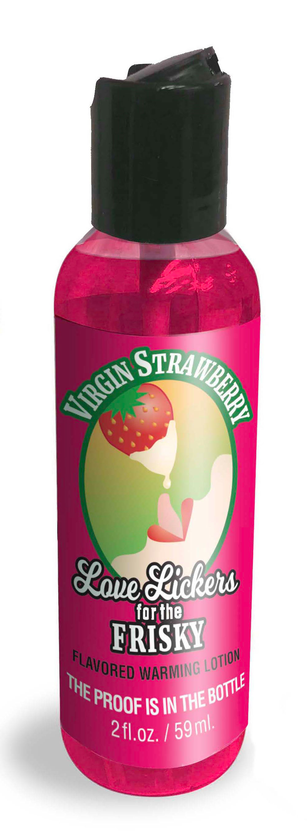 Little Genie - Love Lickers Massage Oil - Virgin Strawberry - 1.76 Fl. Oz. - Edible