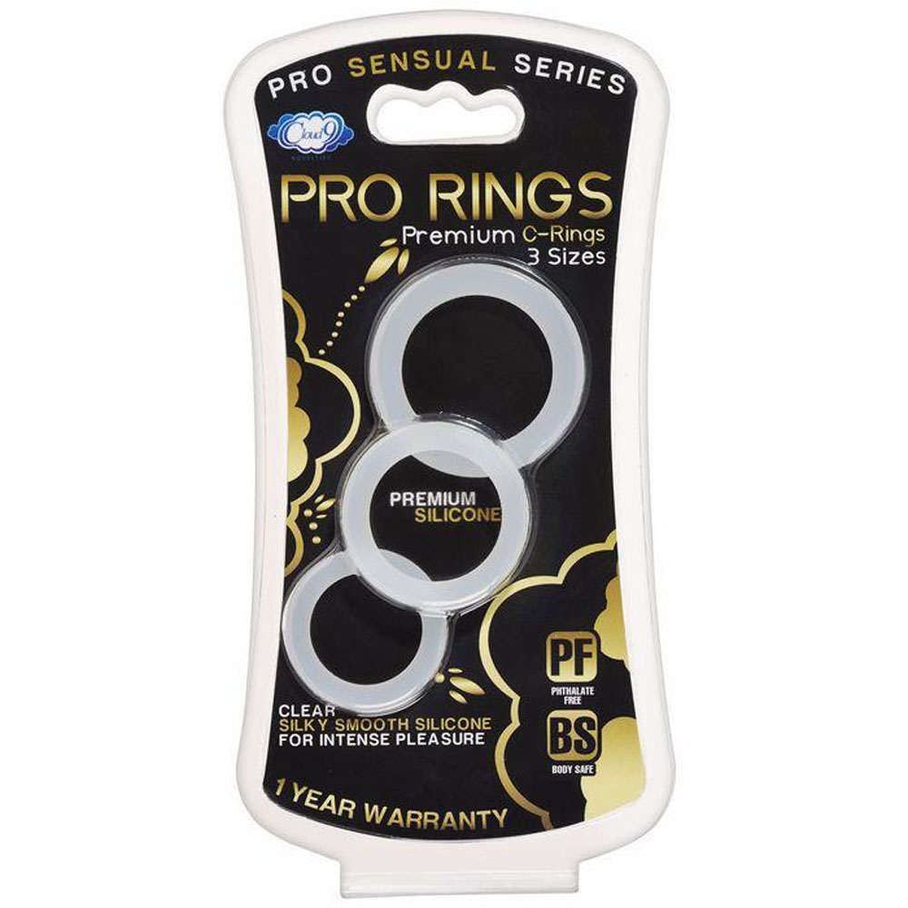 Cloud 9 Novelties - Cloud 9 Pro Sensual Silicone Cock Ring 3 Pack - Cockrings