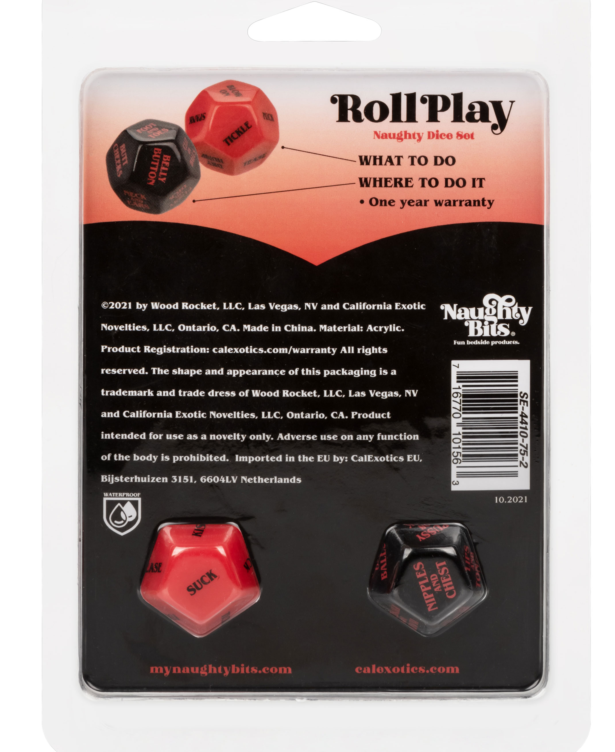 CalExotics - Naughty Bits Roll Play Naughty Dice Set - Novelties & Games