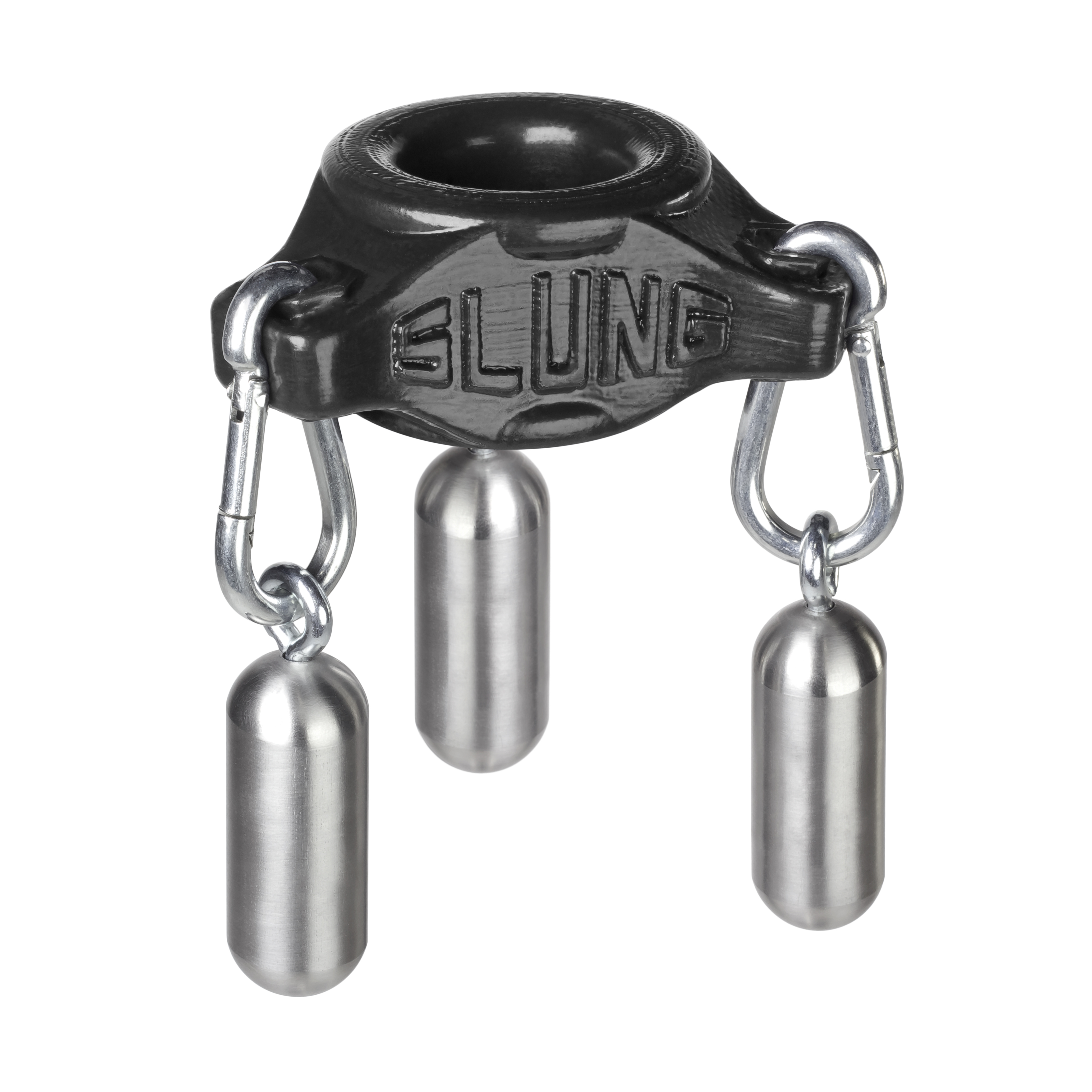 Oxballs - OxBalls Slung, Ballstretcher With 3 Carabiners, Black - Cockrings - Silicone