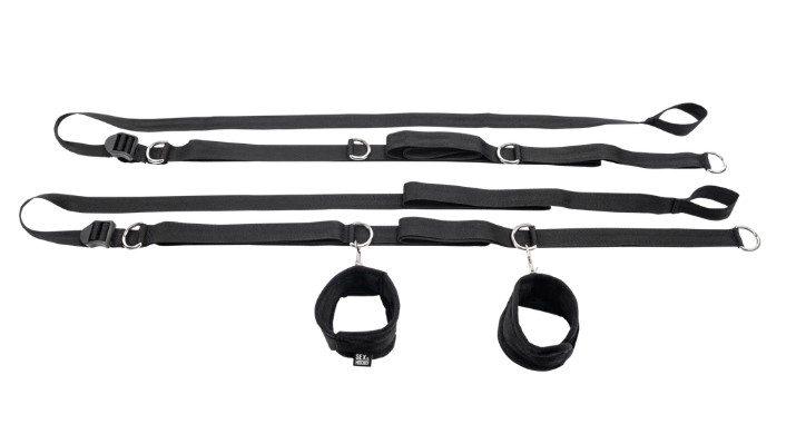 Sportsheets - Anywhere You Dare Bondage Restraint System - Black - Bondage & Fetish Toys