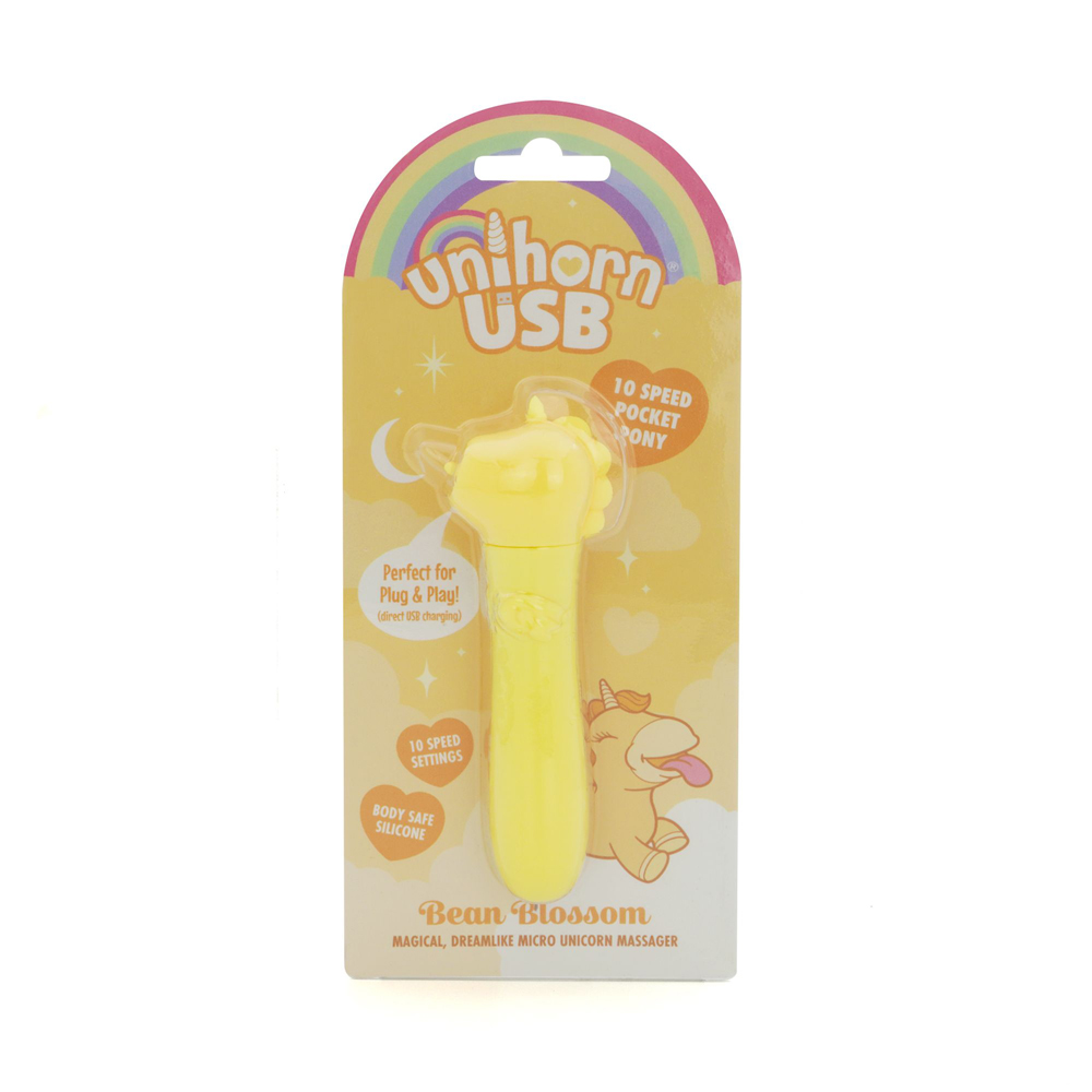 Creative Conceptions - Unihorn USB Bullet Bean Blossom Yellow - Vibrators - Silicone