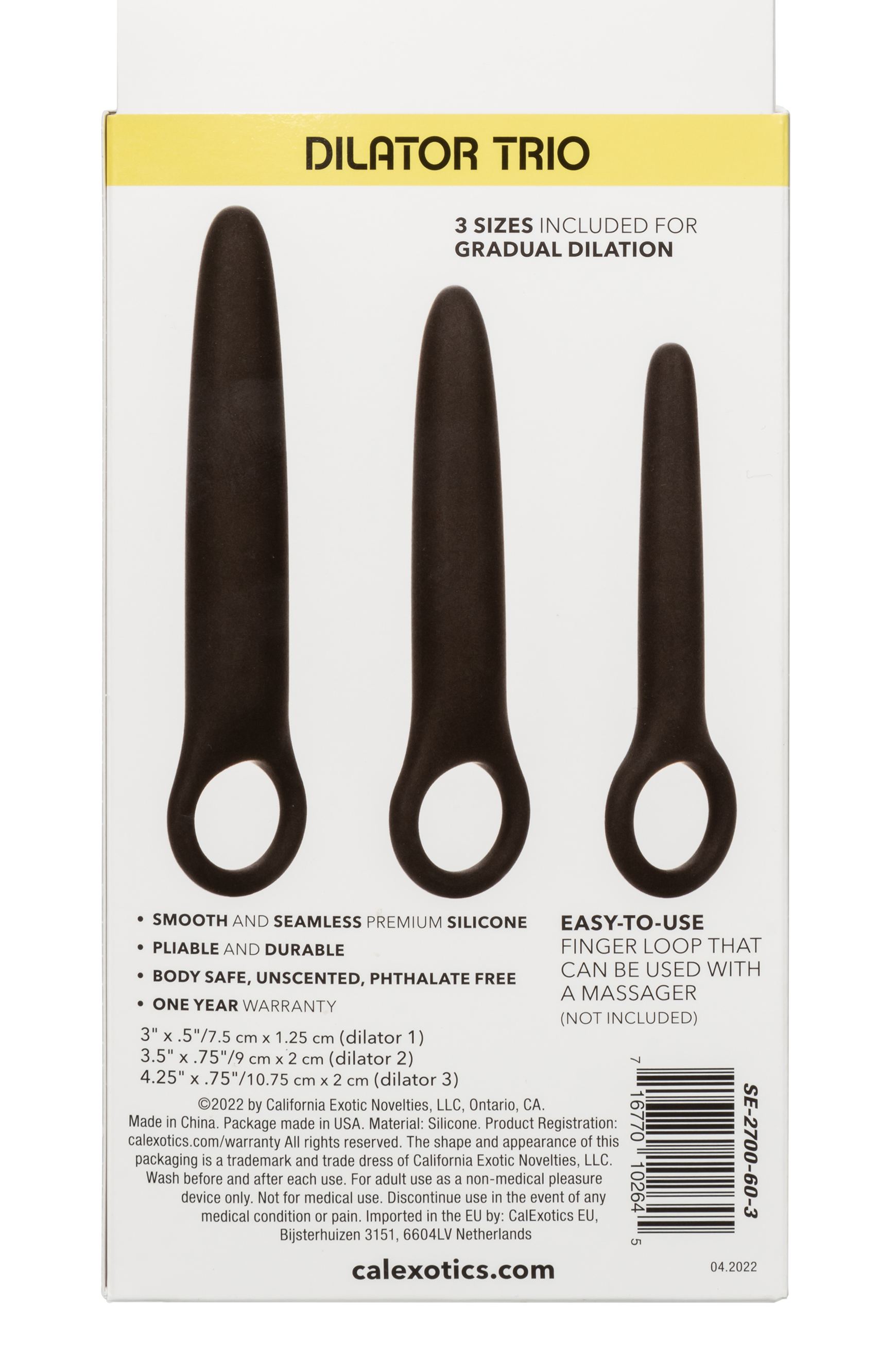 CalExotics - Boundless Dilator Trio - Black - Anal Toys & Stimulators