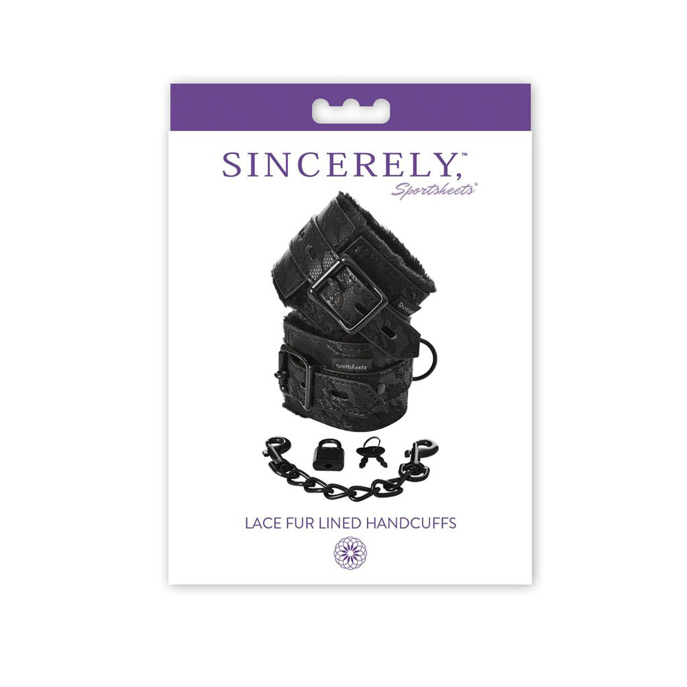 Sportsheets - Sincerely Fur Lined Hand Cuffs - Bondage & Fetish Toys