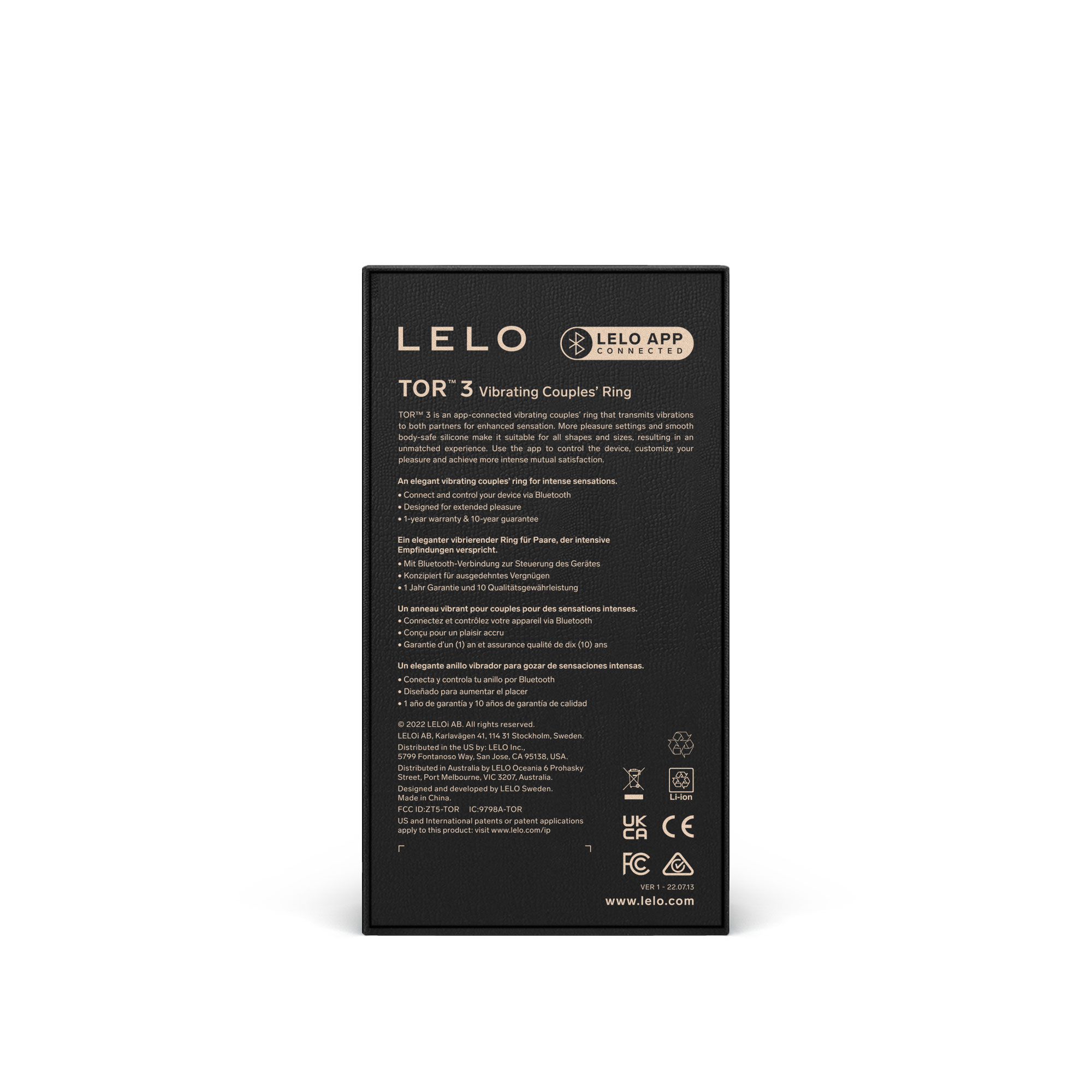 LELO LELO TOR 3 Vibrating Cockring Black