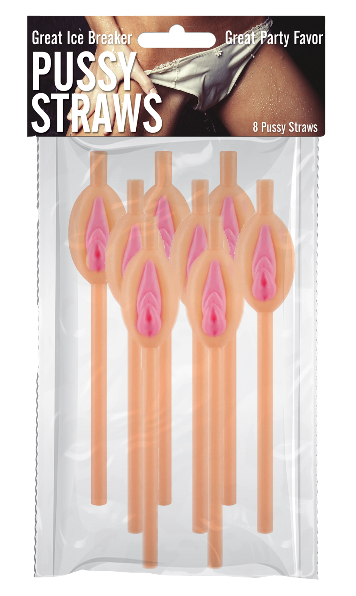 Hott Products - Pussy Straws - 8pcs - Novelties & Games