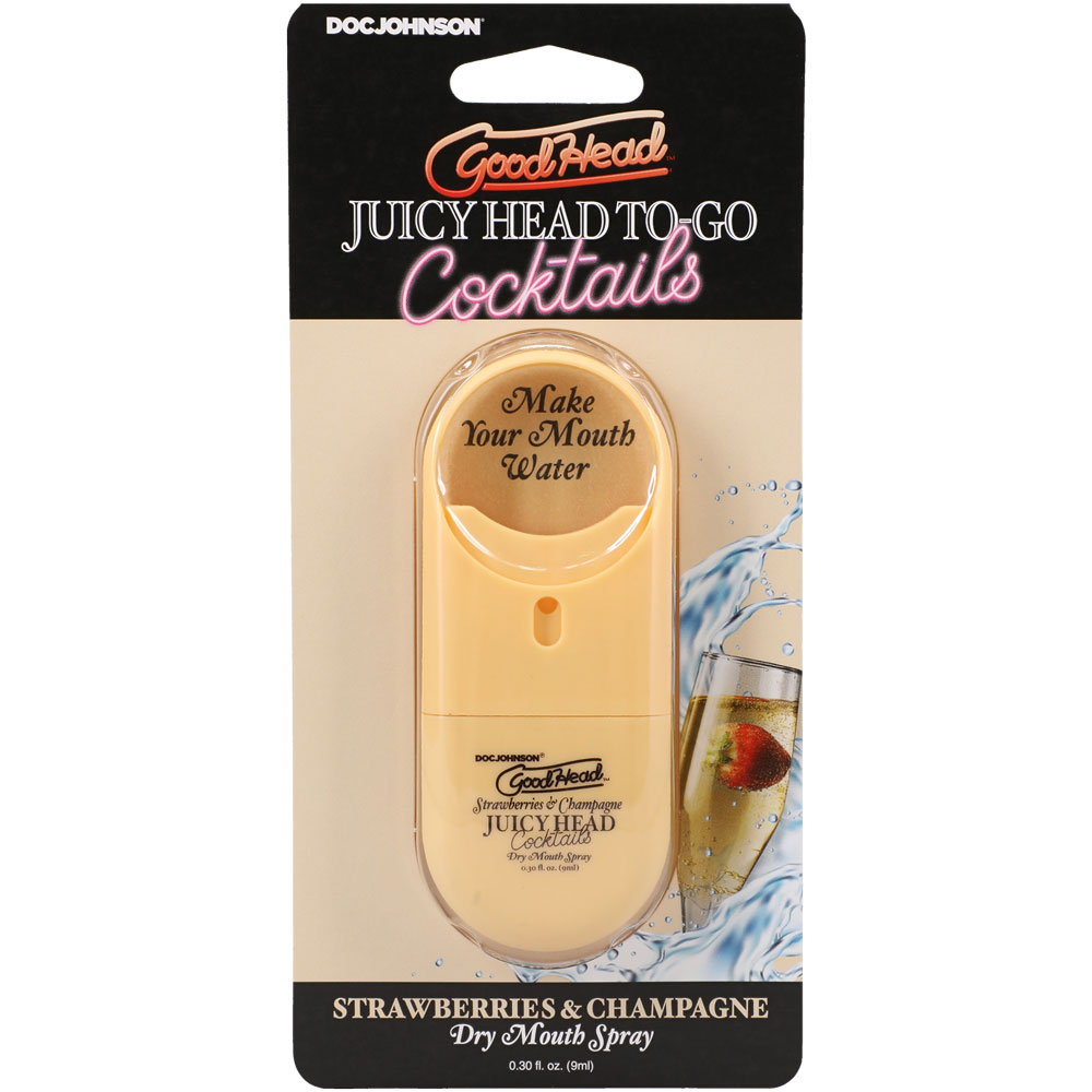 Doc Johnson - GoodHead Juicy Head Cocktails Dry Mouth Spray To-Go Strawberries & Champagne - Supplements & Enhancers