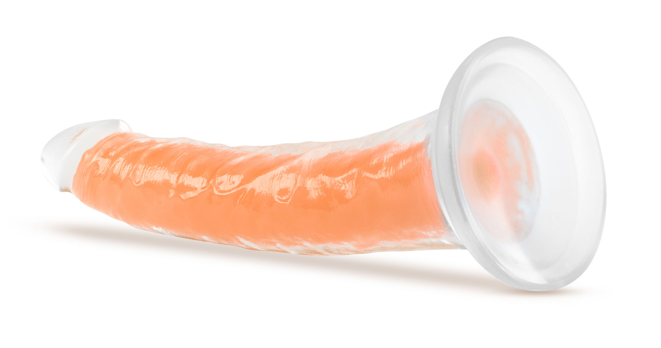 Blush - Neo Elite Glow in the Dark Viper 7 in. Dual-Density Dildo Neon Orange - Dildos - Silicone