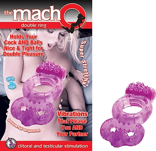 Nasstoys - The Macho Double Ring Purple - Clit Stimulators
