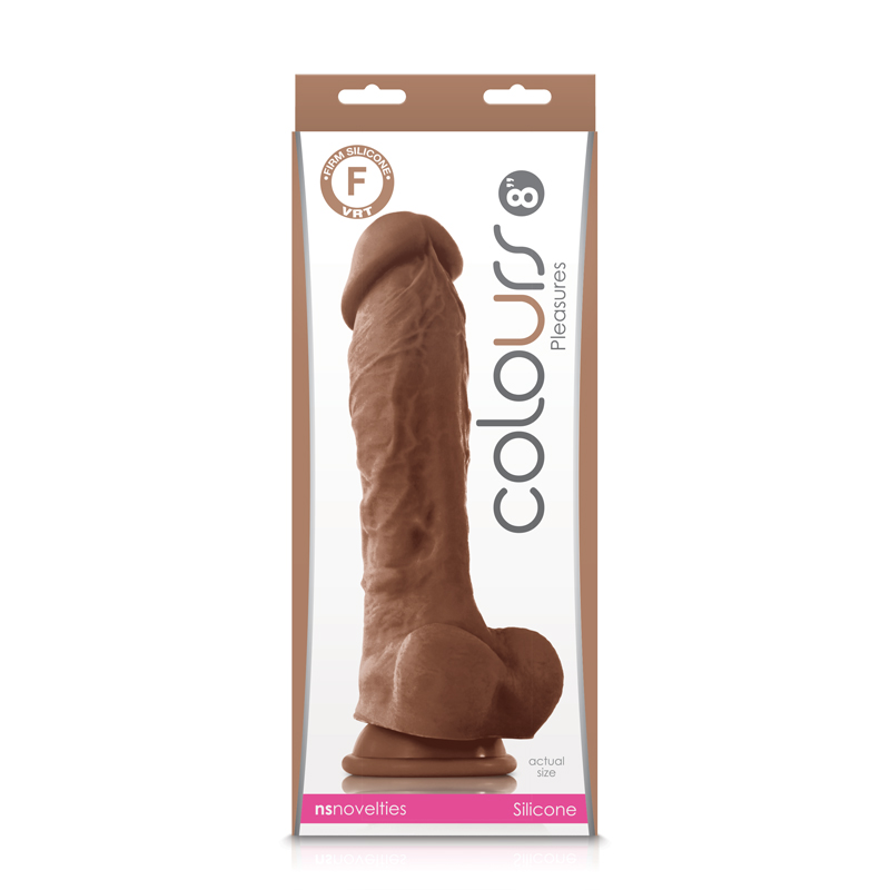 NS Novelties - Colours Pleasures 8 in. Dildo Brown - Dildos - Silicone