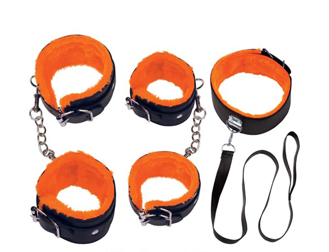 Icon Brands - Orange Is the New Black Restrain Yourself Kit - Black/orange - Bondage & Fetish Toys