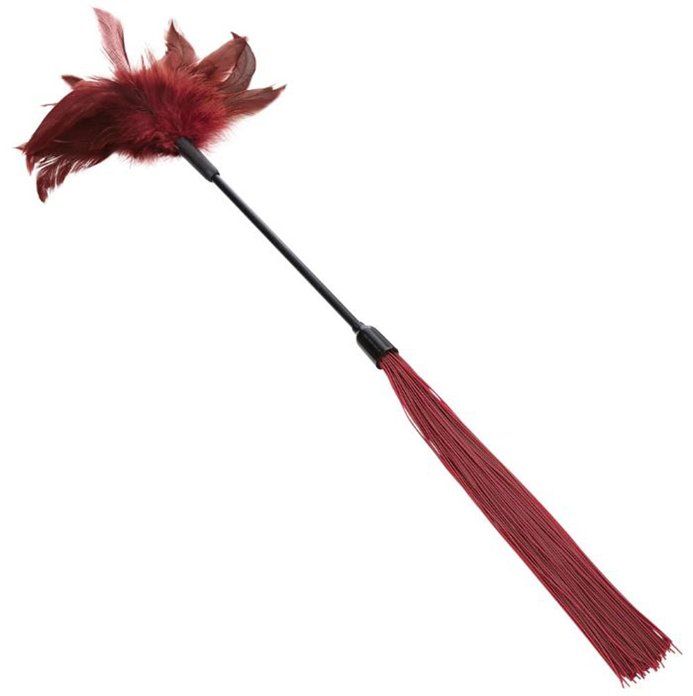 Sportsheets - Sex and Mischief Enchanted Feather Tickler - Burgundy - Bondage & Fetish Toys