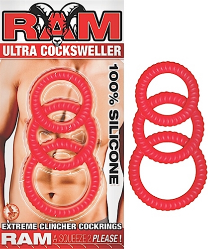 Nasstoys - Ram Ultra Cocksweller - Red - Cockrings