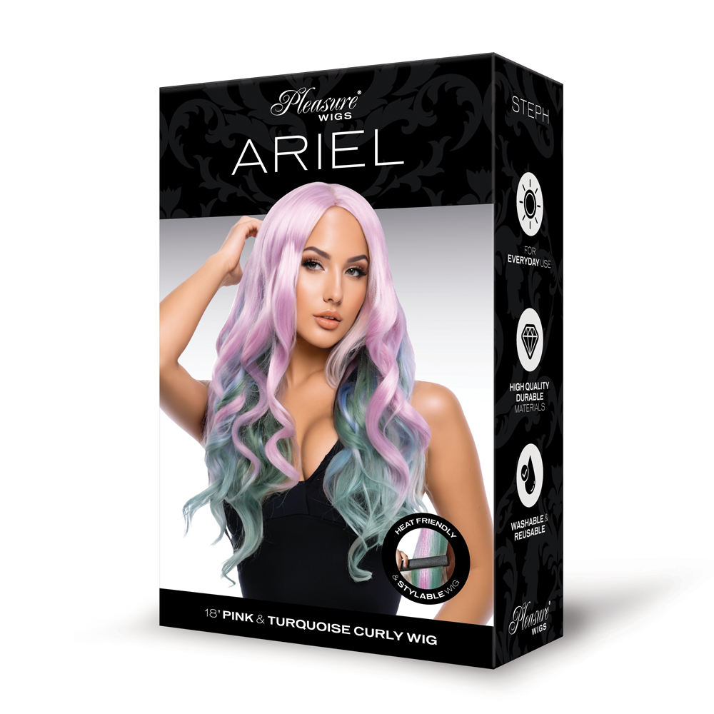 XGEN - Ariel Premium Stylable Wig - Pink/turquoise - Holiday Items