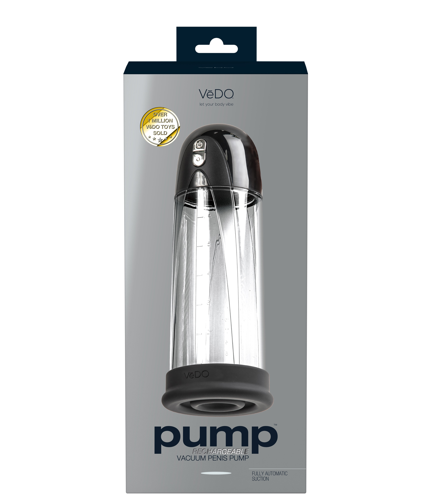 VeDO - Pump Rechargeable Vacuum Penis - Just Black - Penis Extension & Sleeves