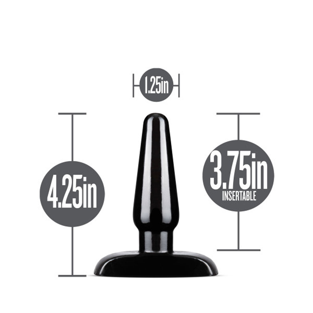 Blush - Anal Adventures Basic Anal Plug Small Black - Anal Toys & Stimulators - PVC