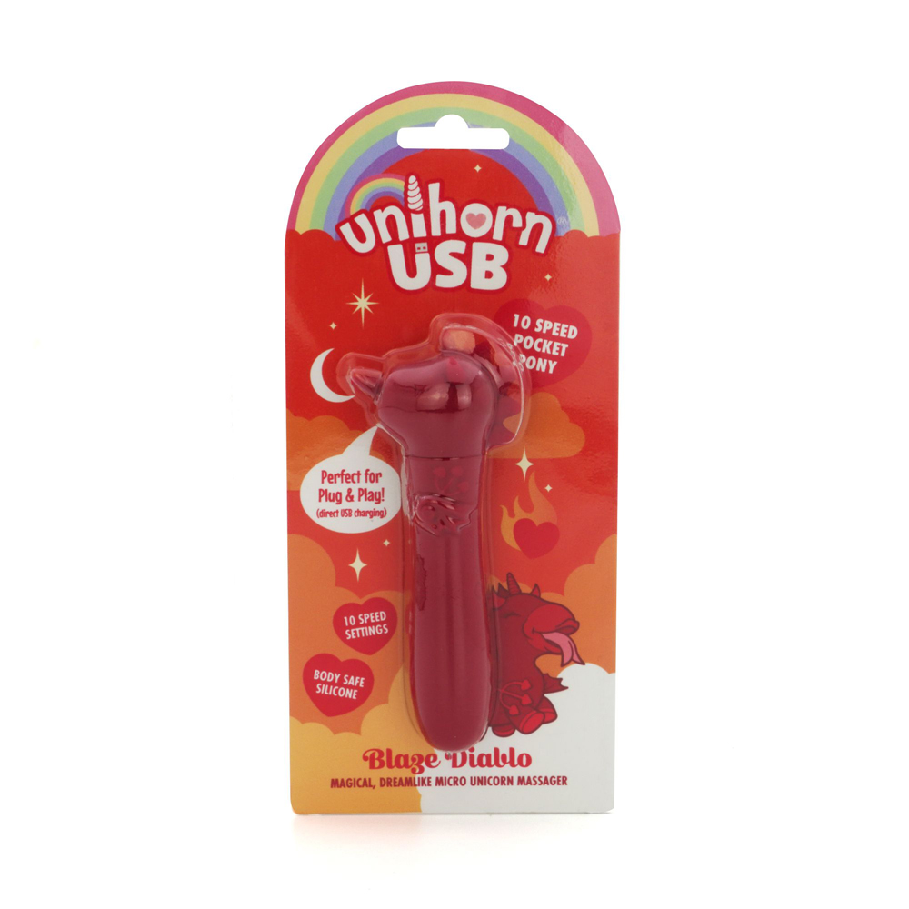 Creative Conceptions - Unihorn USB Bullet Blaze Diablo Dark Red - Vibrators - Silicone