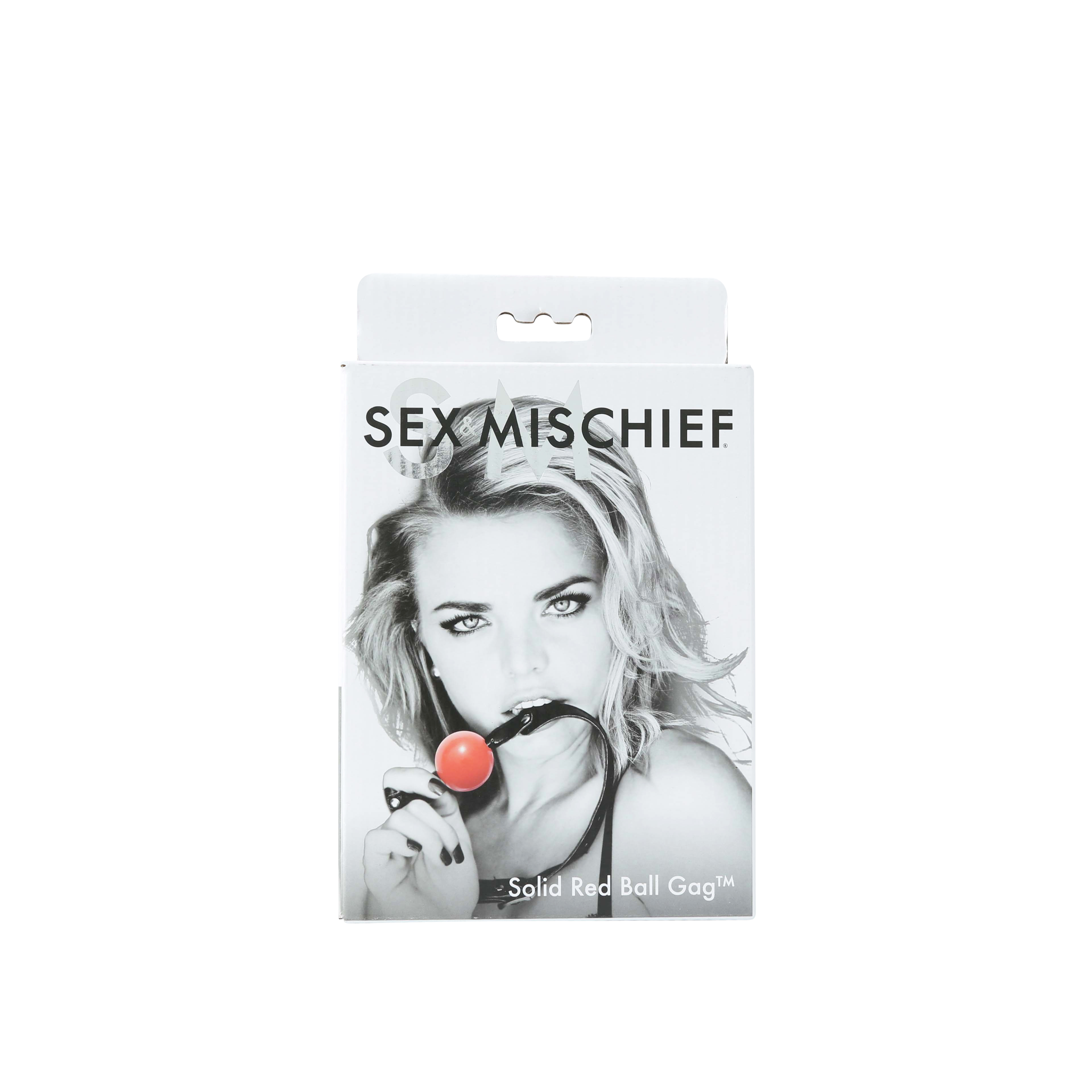 Sportsheets - Sex and Mischief Solid Ball Gag - Red - Bondage & Fetish Toys
