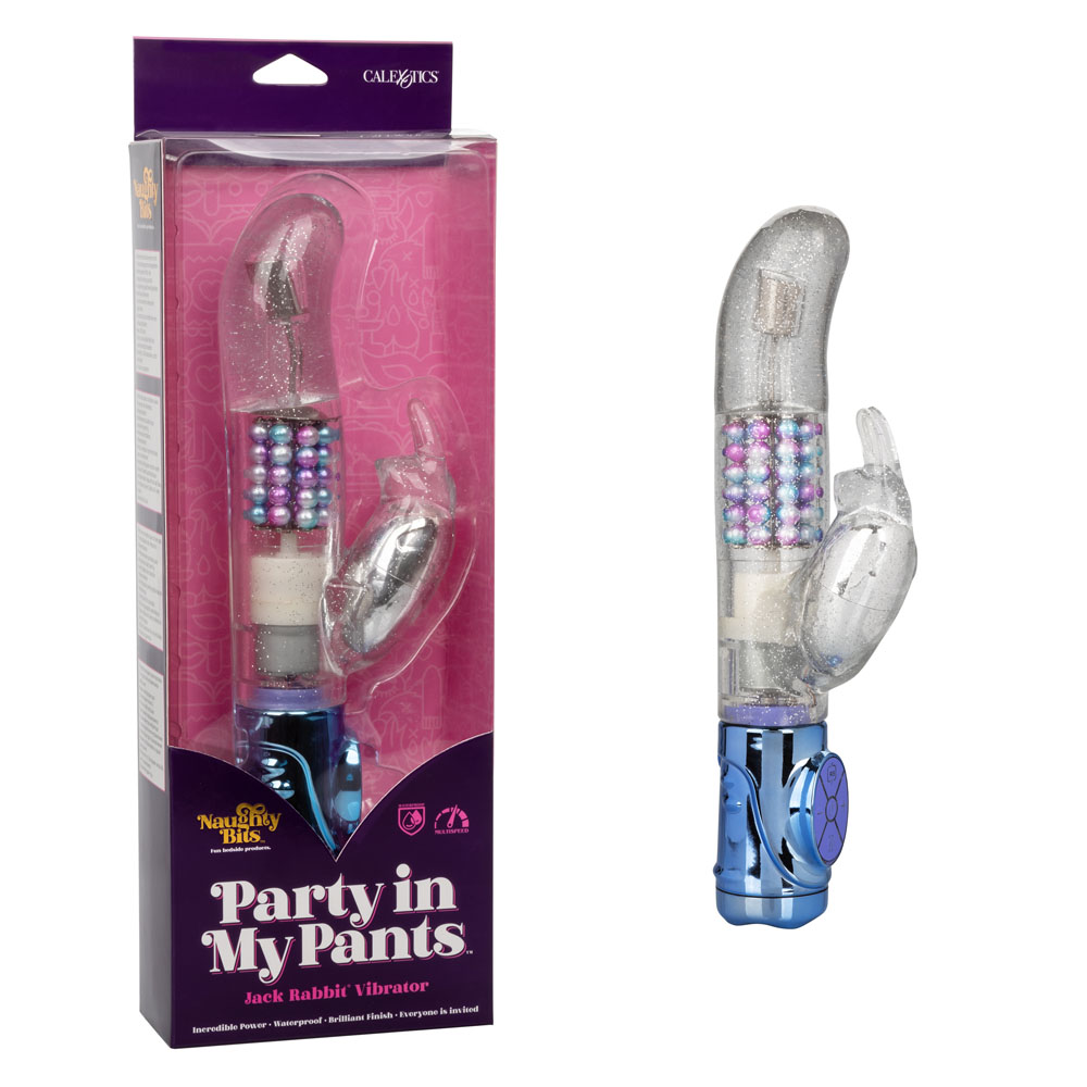 CalExotics - Naughty Bits Party in My Pants Jack Rabbit Vibrator - Vibrators