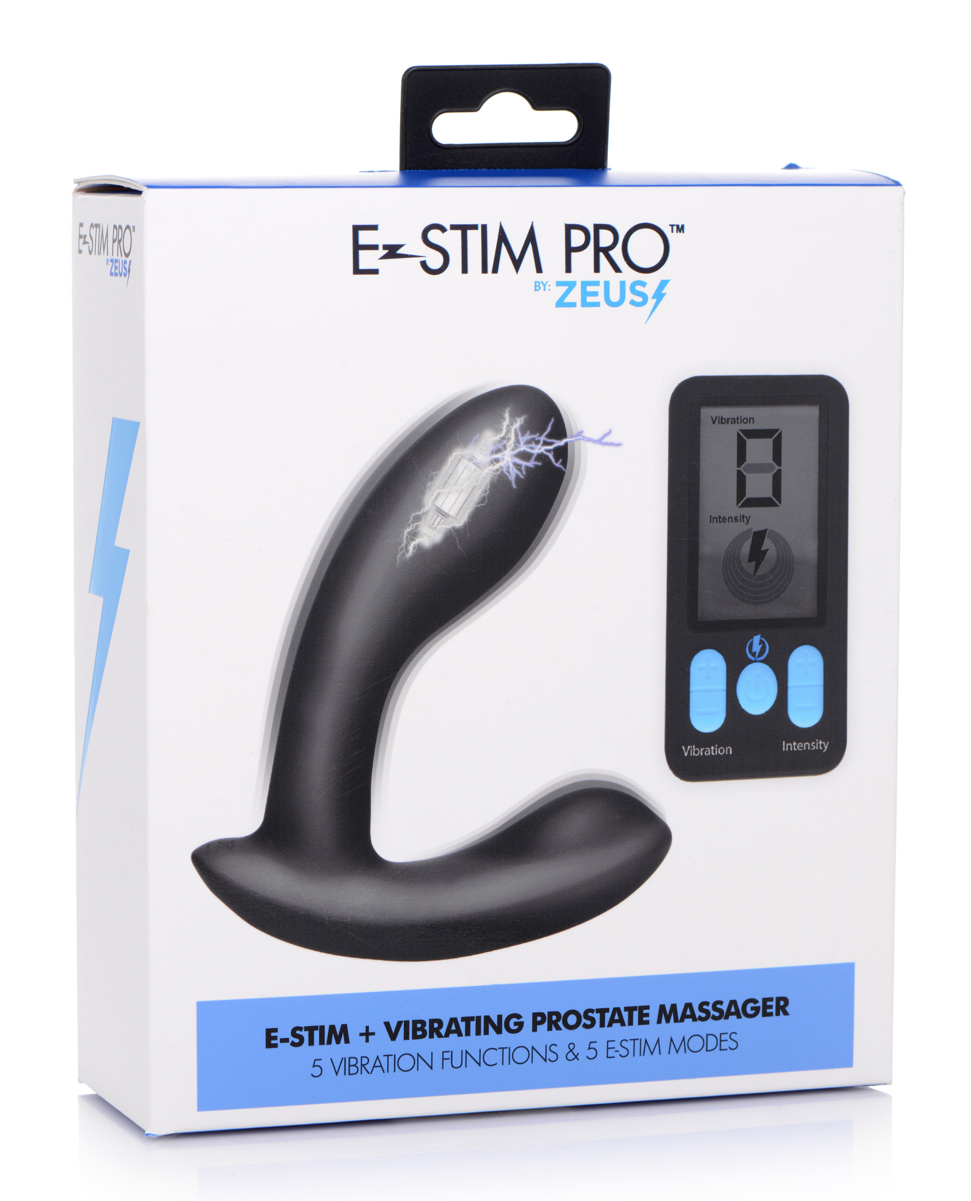 XR Brands - E-Stim and Vibrating Prostate Massager - Black - Anal Toys & Stimulators