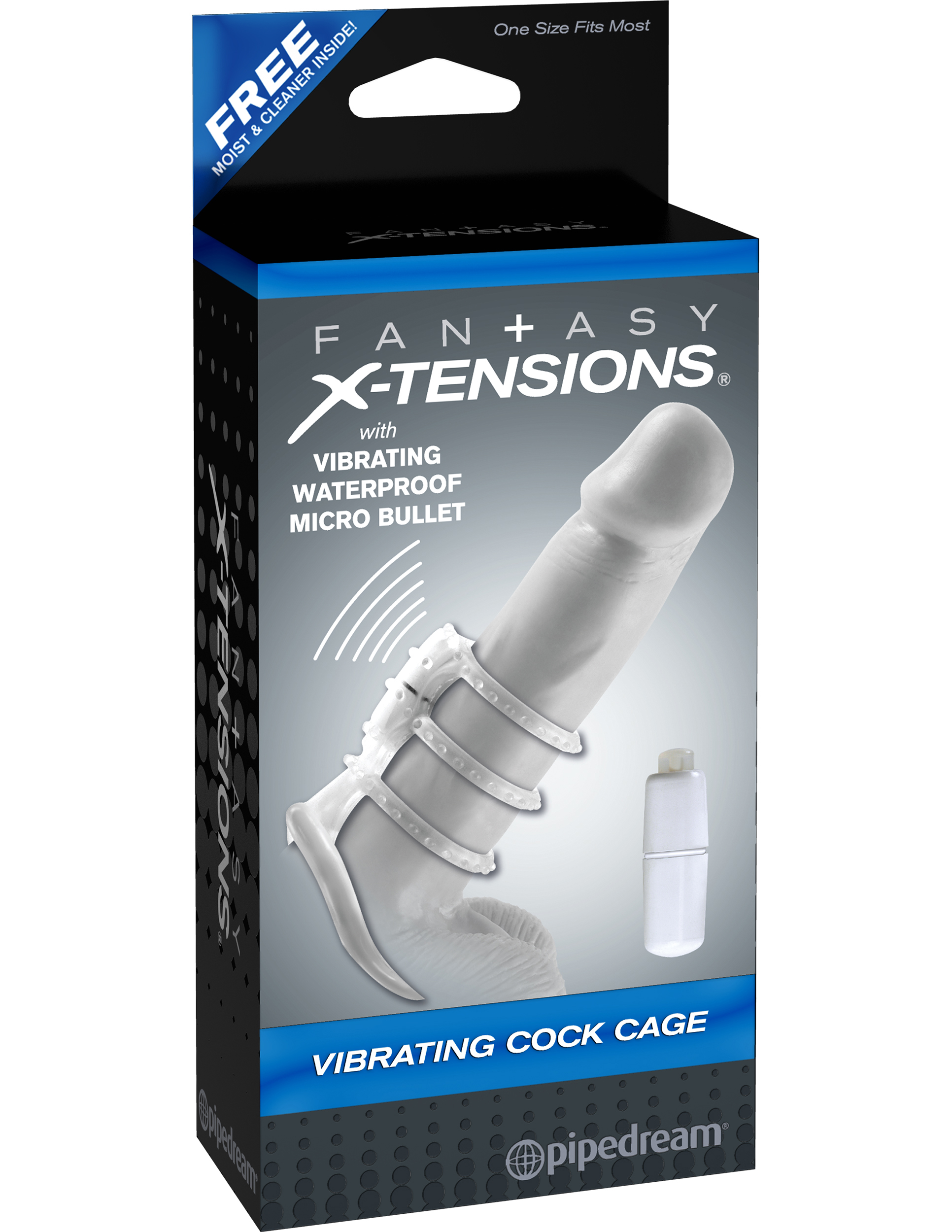 Pipedream - Fantasy X-Tensions Vibrating Cock Cage - Cockrings