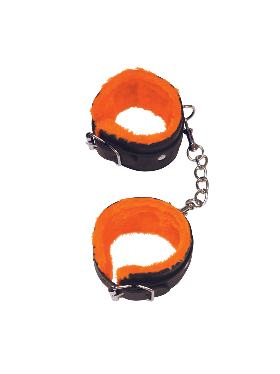 Icon Brands - The 9's Orange Is the New Black Love Cuffs Wrist - Black - Bondage & Fetish Toys