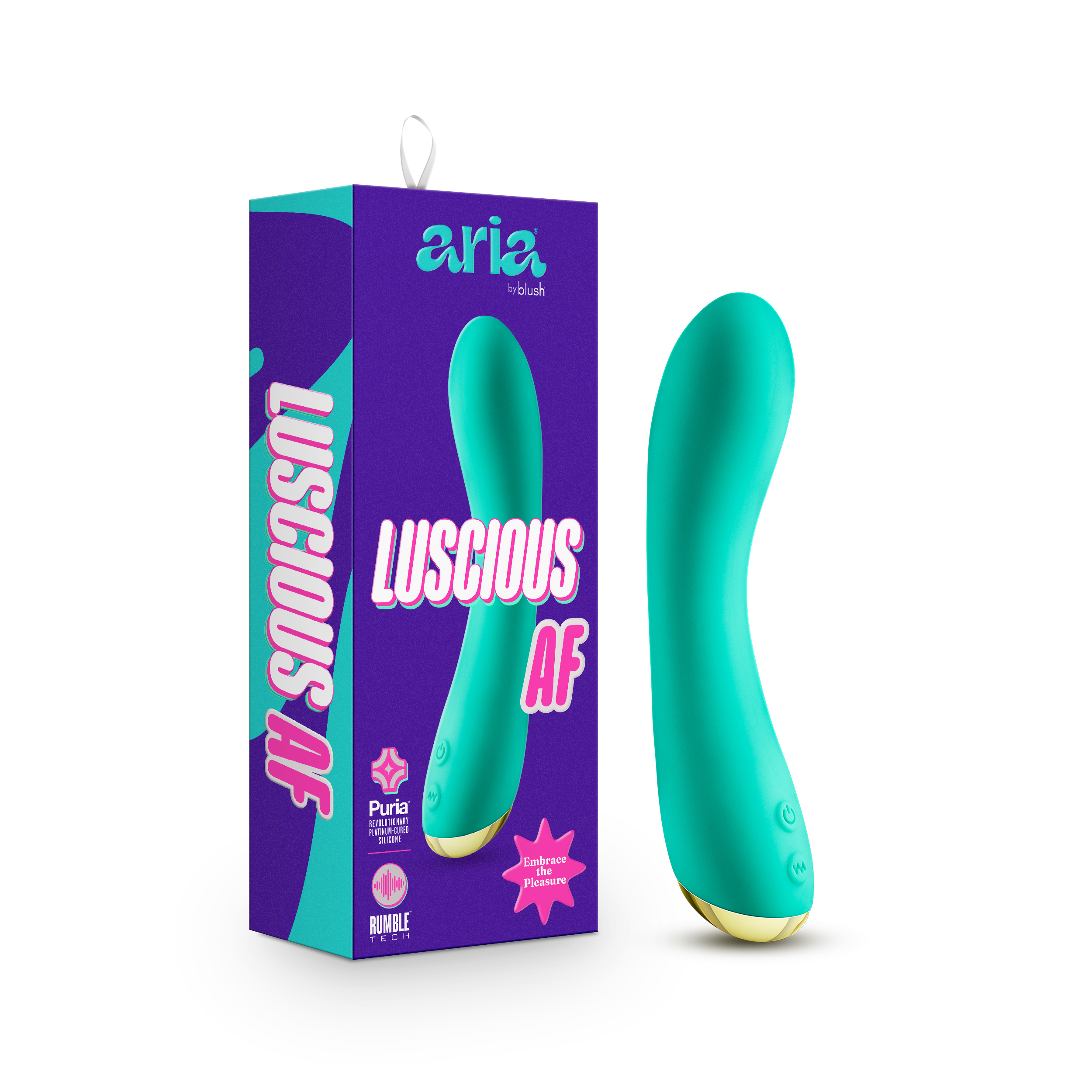 Blush - Aria Luscious AF Rechargeable Silicone G-Spot Vibrator Teal - Vibrators - Silicone