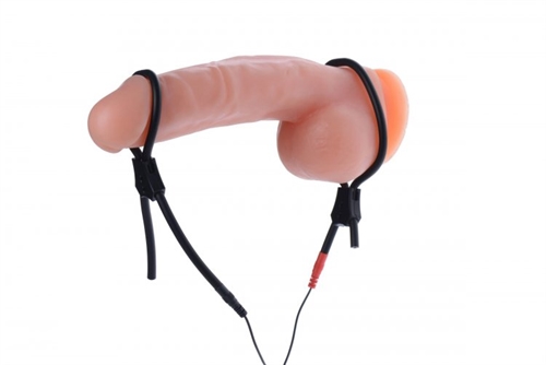 XR Brands - Vigor II Electro Stim Cock and Balls Ties & Frenum Electro Stimulator - Cockrings