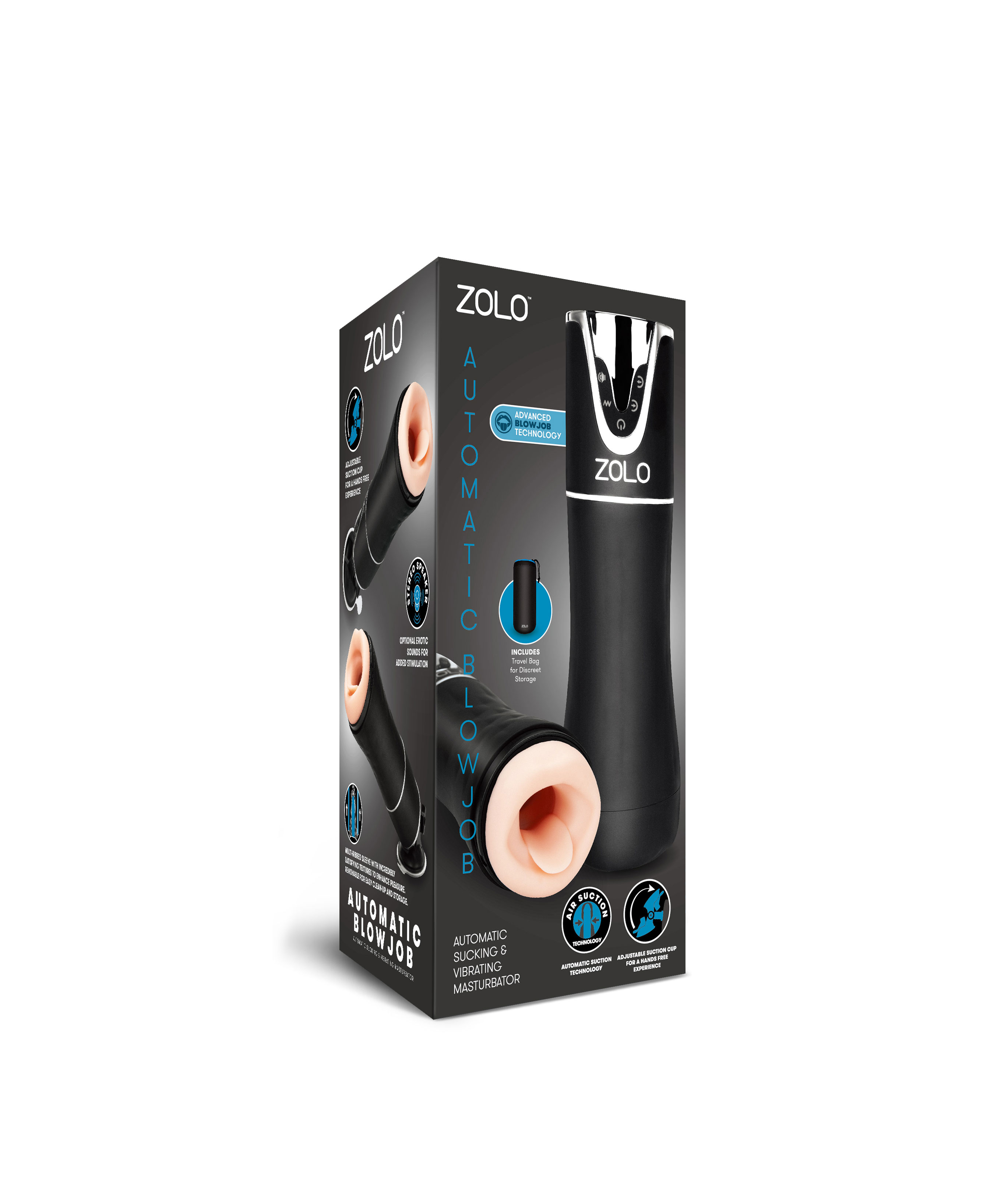 XGEN - Zolo Automatic Blowjob - Black - Eco-Friendly