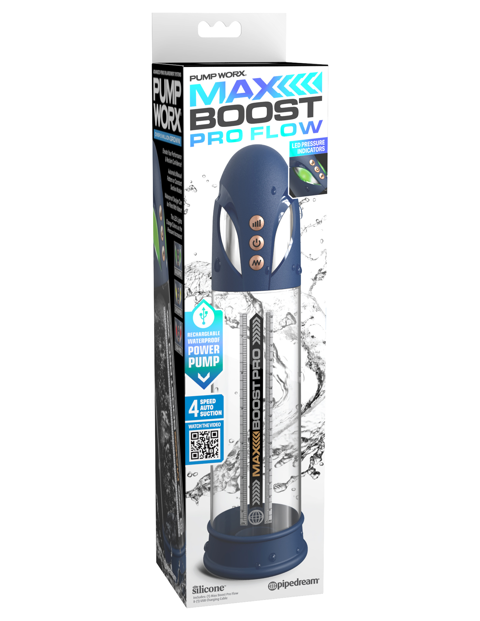 Pipedream Pump Worx Max Boost Pro Flow Blue/Clear
