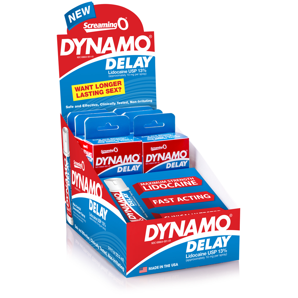 Screaming O - Dynamo Delay Spray - 6 Count Display - Displays-Bowls & Wall Displays