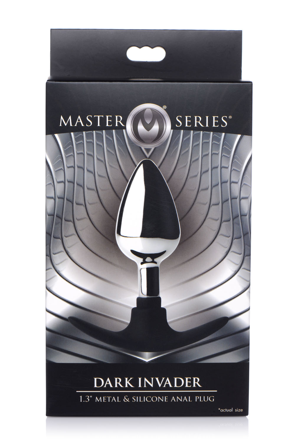 XR Brands - Dark Invader Metal and Silicone Anal Plug - Medium - Anal Toys & Stimulators