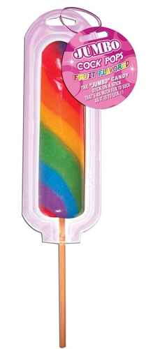 Hott Products - Jumbo Rainbow Cock Pops - Each - Edible