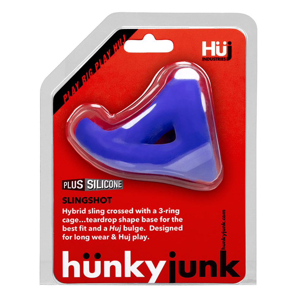 Oxballs - Hunkyjunk SLINGSHOT 3-ring teardrop cobalt - Cockrings - TPE/TPR/Elastomers