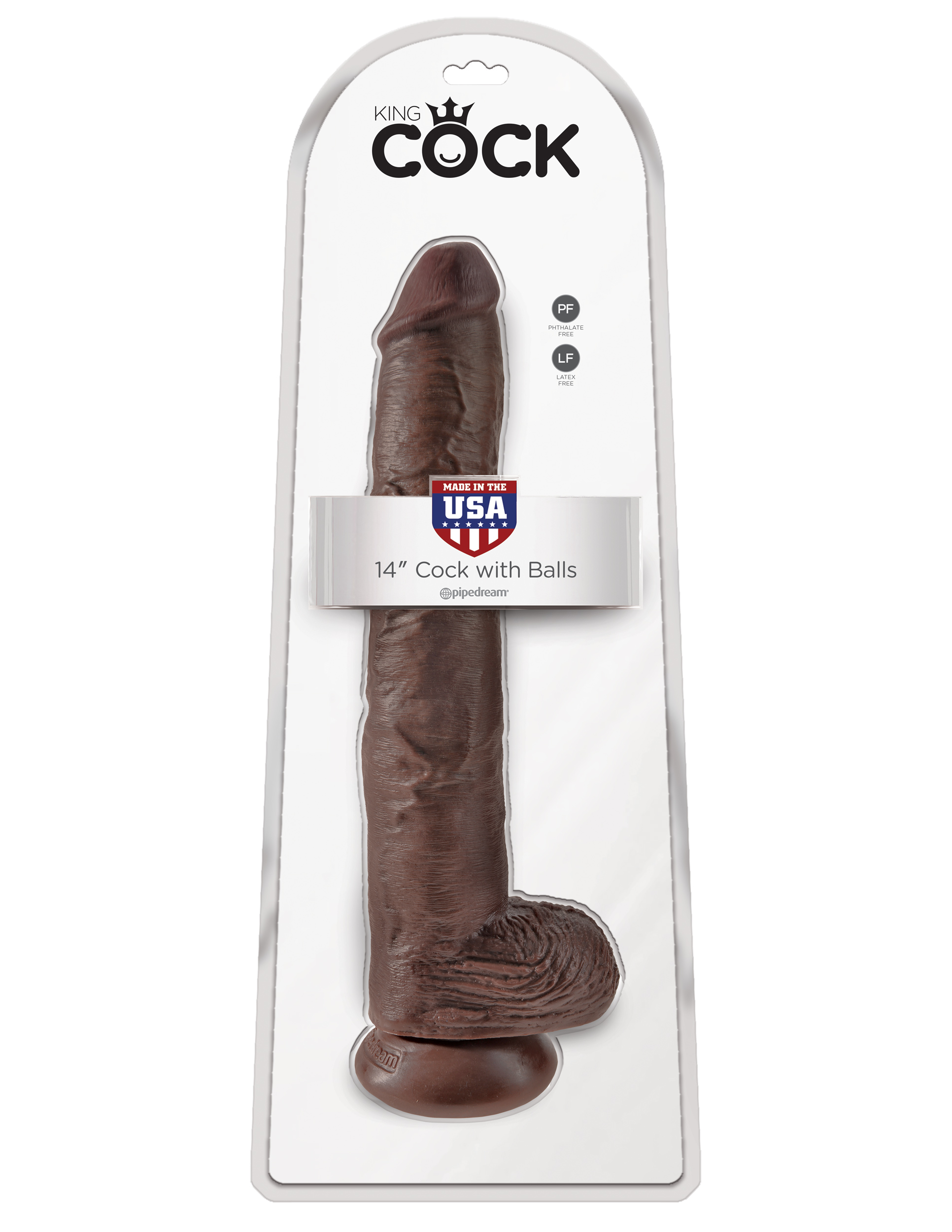 Pipedream - King Cock 14 Inch Cock With Balls - Brown - Dildos